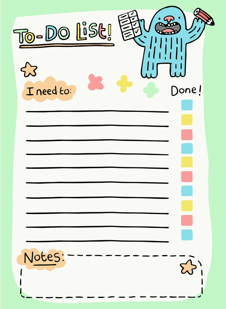 10 Best Cute To Do List Printable Template Printablee