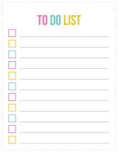 10 Best Cute To Do List Printable Template Printablee