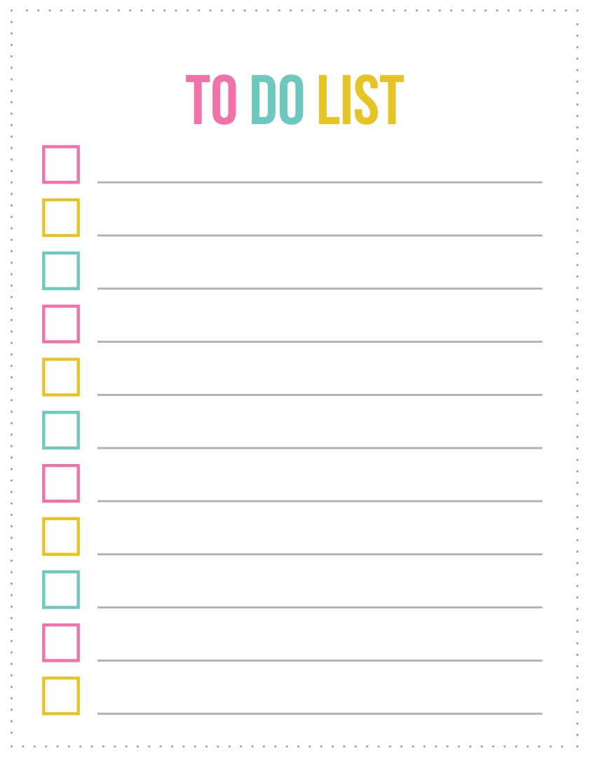 10 Best Cute To Do List Printable Template Printablee