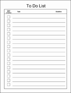 10 Blank To Do List Template SampleTemplatess SampleTemplatess