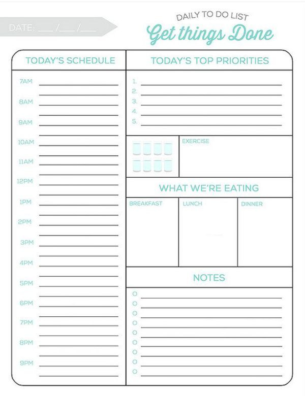 10 Free Printable Daily Planners Daily Planner Printables Free Daily 