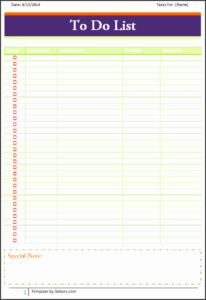 10 Personal To Do List Template SampleTemplatess SampleTemplatess