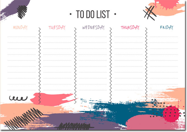 Student To Do List Template