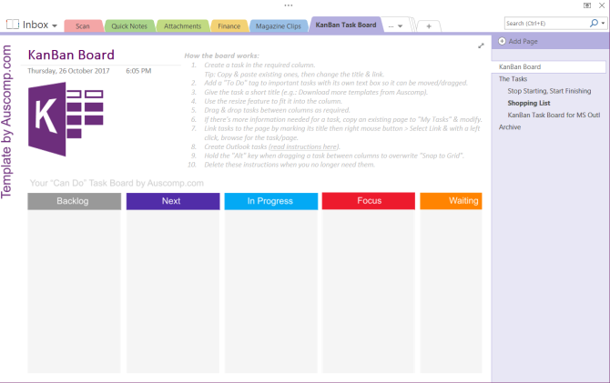 To Do List Templates Onenote
