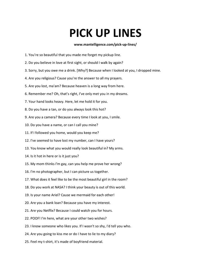 To Do List Pick Up Line