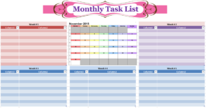 17 Free Monthly To Do List Templates MS Office Documents