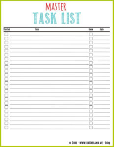 33 Best Master To Do List Printables Images On Pinterest Free