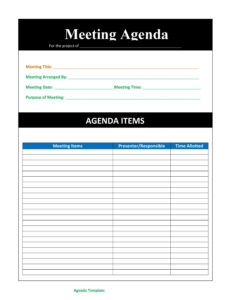 46 Effective Meeting Agenda Templates TemplateLab