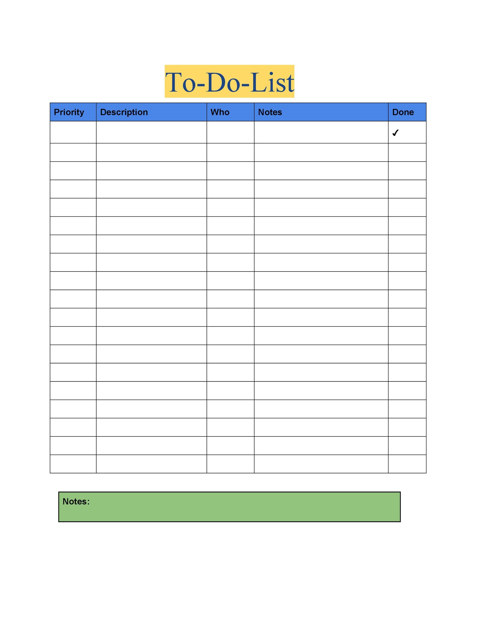 47 Printable To Do List Checklist Templates Excel Word PDF 