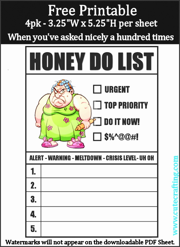 5 Honey Do List Template SampleTemplatess SampleTemplatess