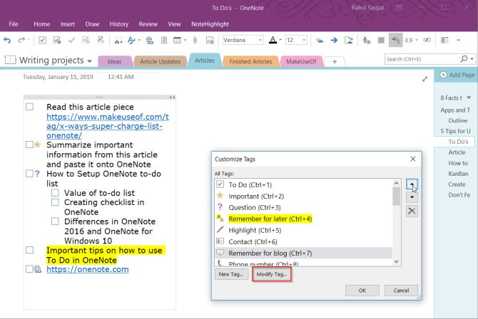 6 Tips For Using Microsoft OneNote As Your To Do List One Note 