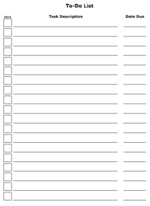 6 To Do List Templates Excel PDF Formats