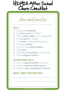After School Chore Checklist2 jpg 1 500 2 100 Pixels Chore Checklist