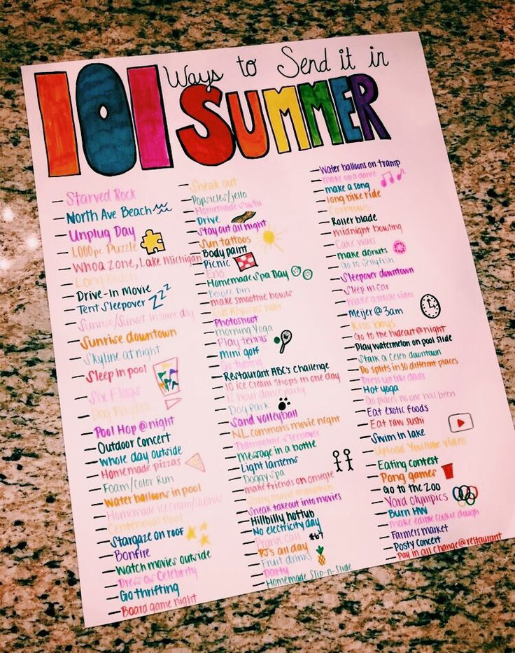  amirabiscoe Bucket List For Teens Summer Bucket List For Teens 