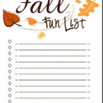 Autumn Bucket List Printable Spool And Spoon Fall Bucket List