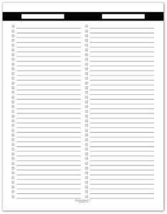 Black And White Master To Do List Printables In Three Sizes Daily