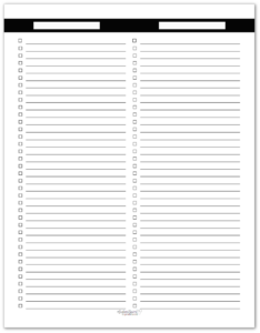 Black And White Master To Do List Printables In Three Sizes Daily