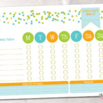 Boys Printable Chore Chart Weeky To Do List For Kids With Blue Etsy