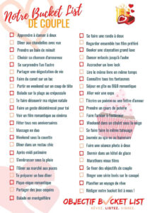 Bucket List De Couple En 2021 Id es Romantiques Couple Tableau