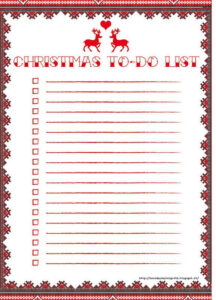 Bucket LIST NATALE Christmas To Do List Christmas Checklist Free