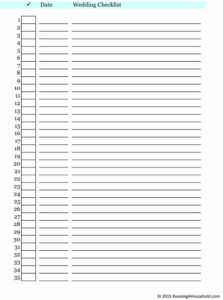 Check Off List Template Unique Blank Printable Wedding Checklist