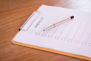 Checklist Concept Checklist Paper And A Pen With Checklist Word On