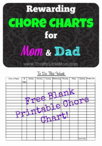 Chore Charts For Adults New Chore Charts For Husbands Wives In 2020
