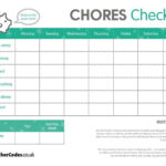 Chores Checklist Perfect For Tracking Whether You Re Going To Be