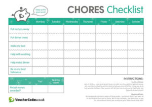 Chores Checklist Perfect For Tracking Whether You re Going To Be