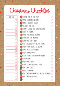 Christmas Checklist Template Christmas Checklist Christmas