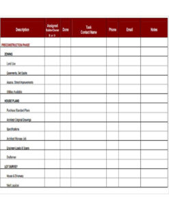 Construction To Do List Templates 7 Free Word PDF Format Download