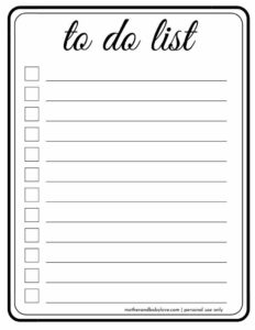 Cute Daily To Do List Printable FREE DOWNLOAD