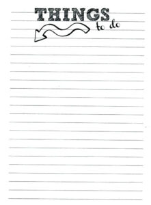 Cute Printable Calendar Black And White Design To Do List Grocery