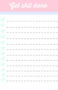 Cute Printable To Do List Room Surf