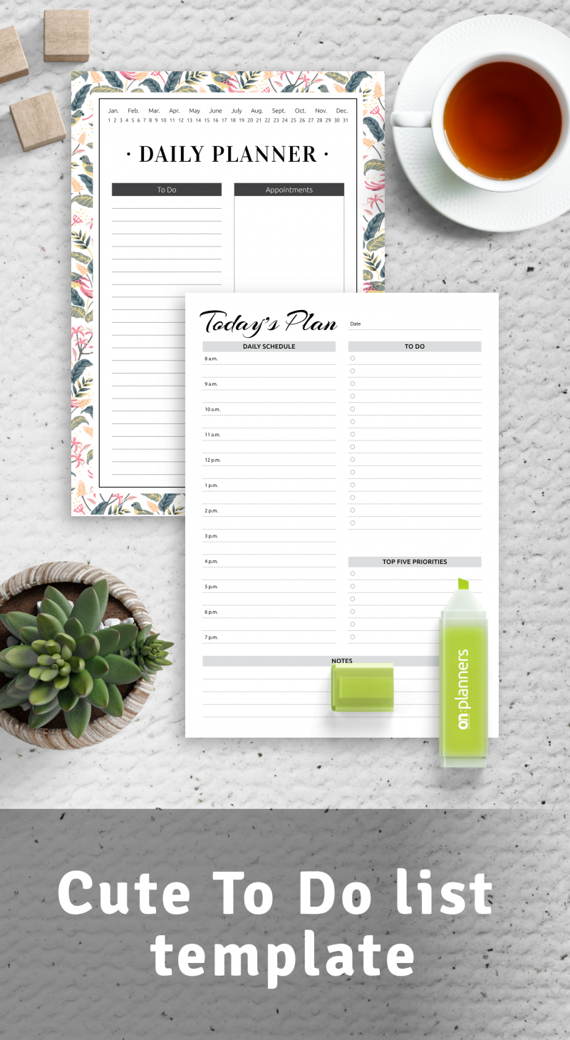 Cute To Do List Template Download PDF