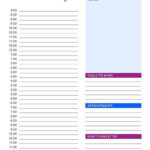 Daily Hourly Time Log Time Management To Do List Planner Sheet Etsy