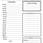 Daily Schedule Printable Daily Checklist Hourly Checklist Etsy