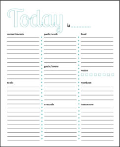 Daily Task Manager Template Daily Planner Printable Planner