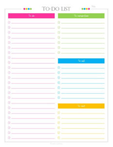 Daily To Do Checklist With Categories PDF Planner List Etsy To Do