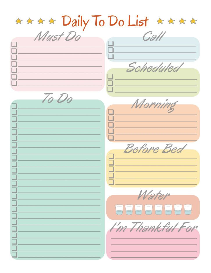 Daily To Do List Free Printables To Do Lists Printable Daily Planner 