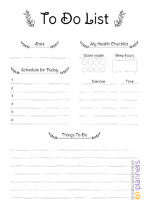 Daily To Do List With Rustic Pattern Sections Available In This