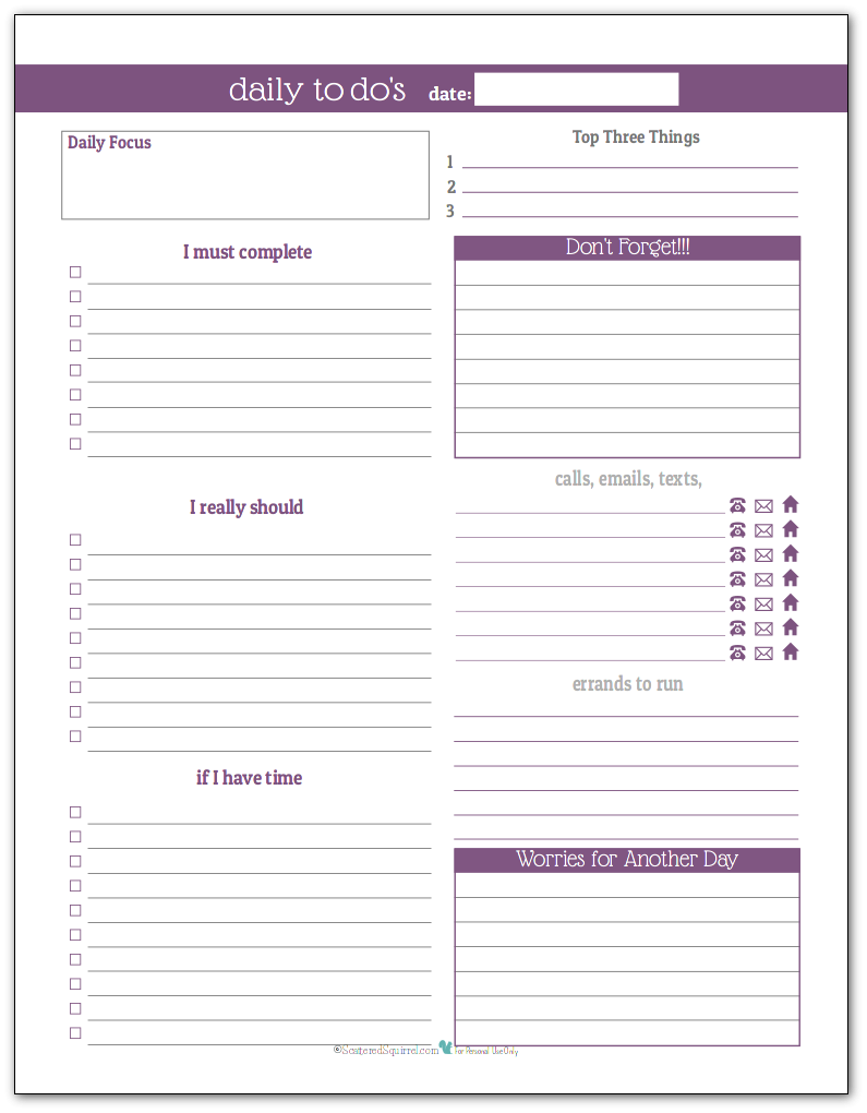 Daily To Do Printables Are Awesome For Those Busy Days