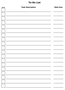 Dead Simple To Do List Template Checklist Template List Template