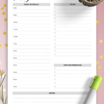 Download Printable Daily Planner With Hourly Schedule To Do List AM