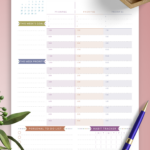 Download Printable Dated Weekly Planner Casual Style PDF