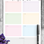 Download Printable Family To Do List For Six Persons PDF