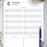 Download Printable Floral Day Planner Template PDF