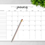 Download Printable Monthly Calendar With To Do List PDF