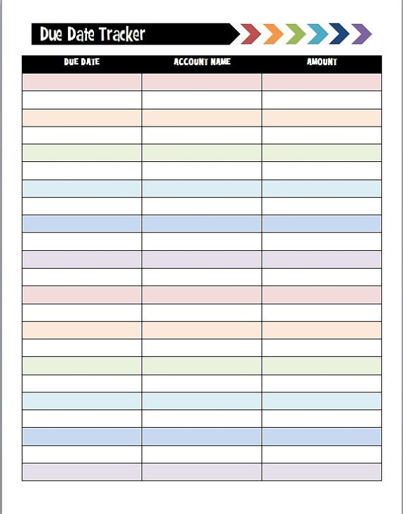 Printable To Do List With Due Date