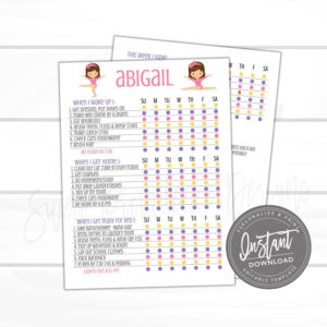 Editable Kids Checklist Sweet Providence Designs